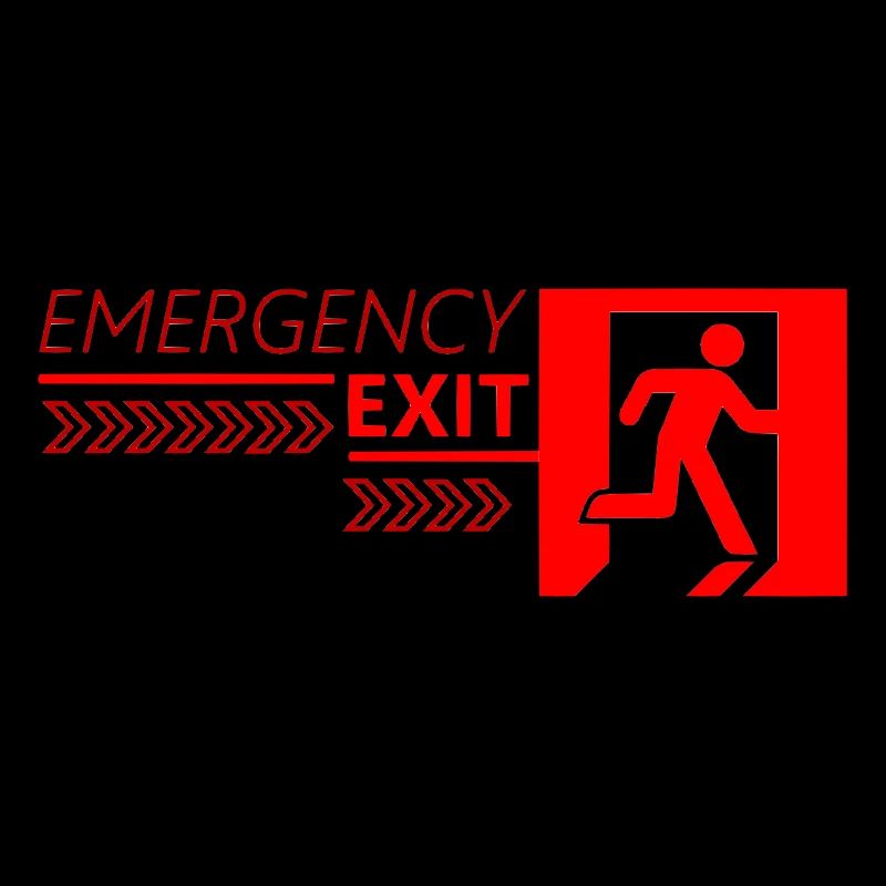 Emergency EXIT Red Flag
