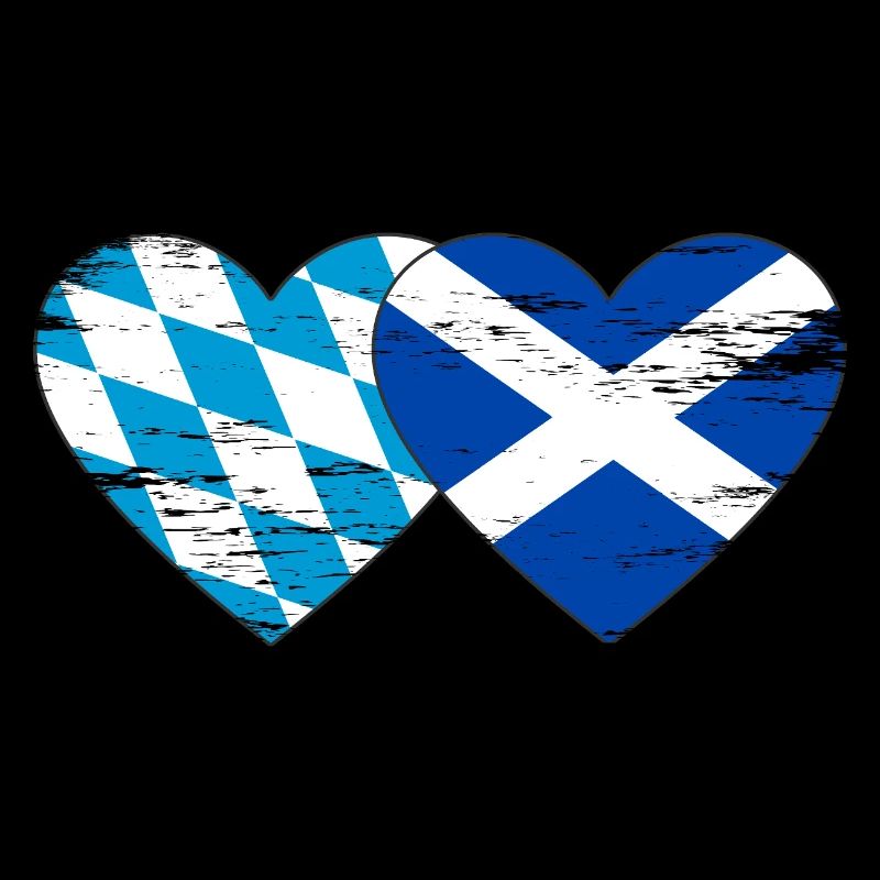 Bavière, Ecosse, drapeau, coeur utilisé