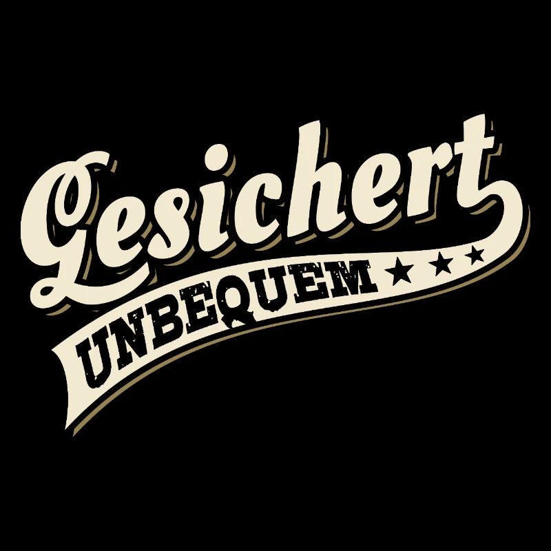 Vintage Lettering Secured Uncomfortable