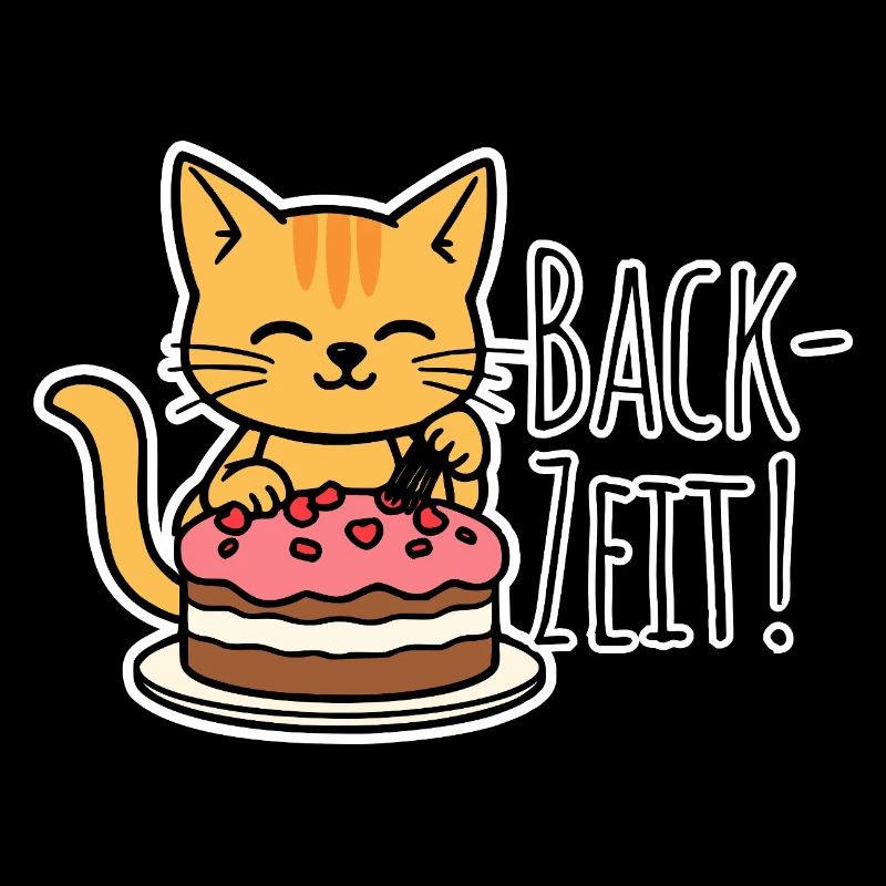 Baking time! The cute cat is now going to bake!