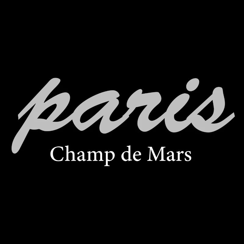 Paris Champ de Mars Vintage Script