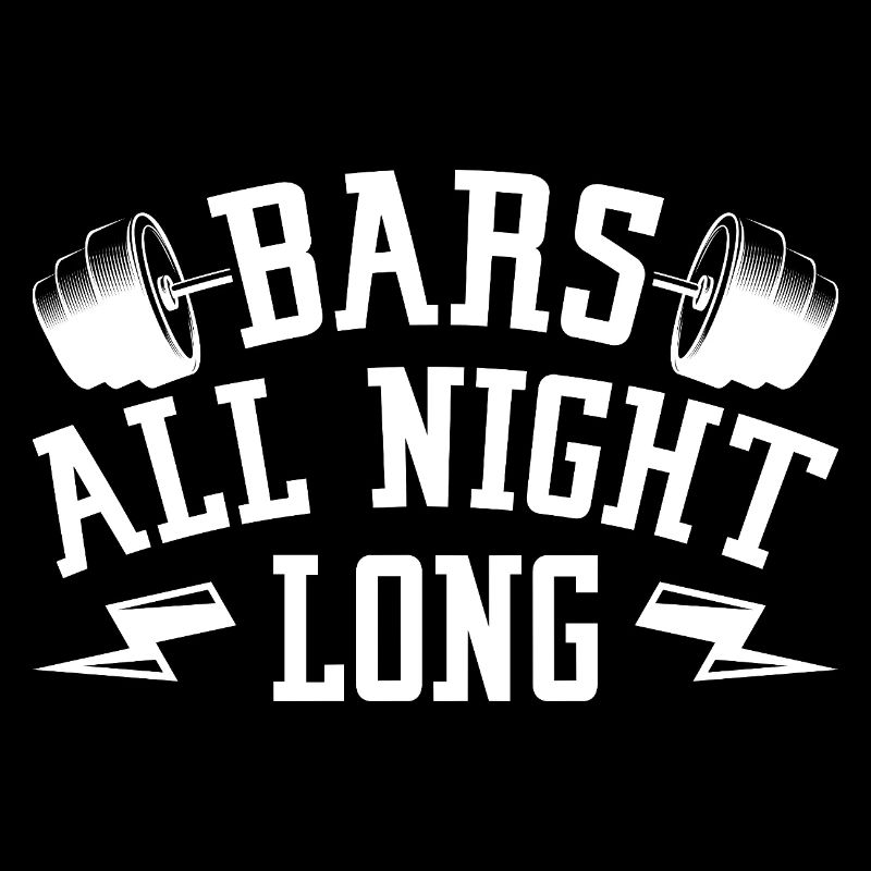 Powerlifting Bodybuilder Bars All Night Long Gym