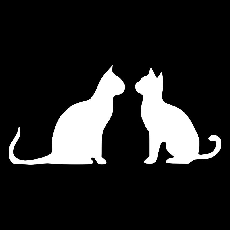 Cadeau Silhouettes de Chat 2 Chat Blanc