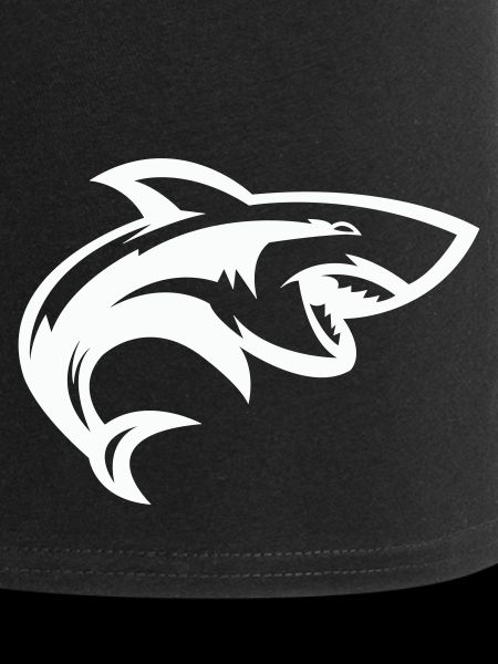 Stylized shark head