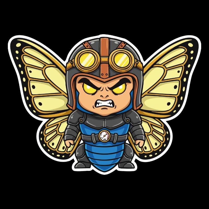 Steampunk Aviator Schmetterlingsblaue Rüstung