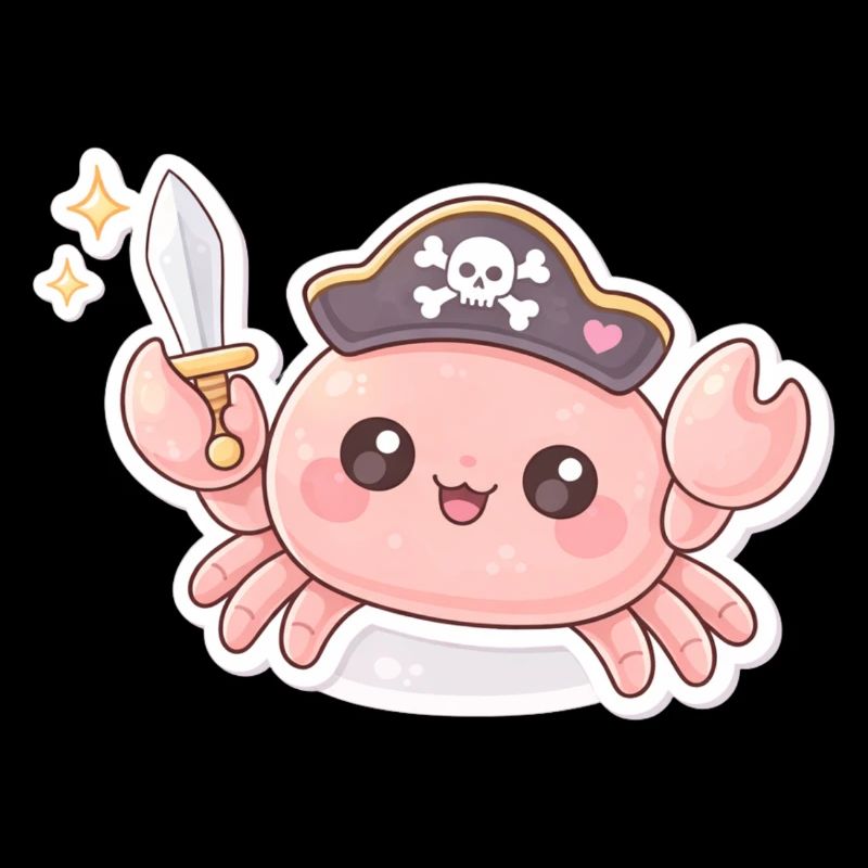 Crabe pirate avec épée