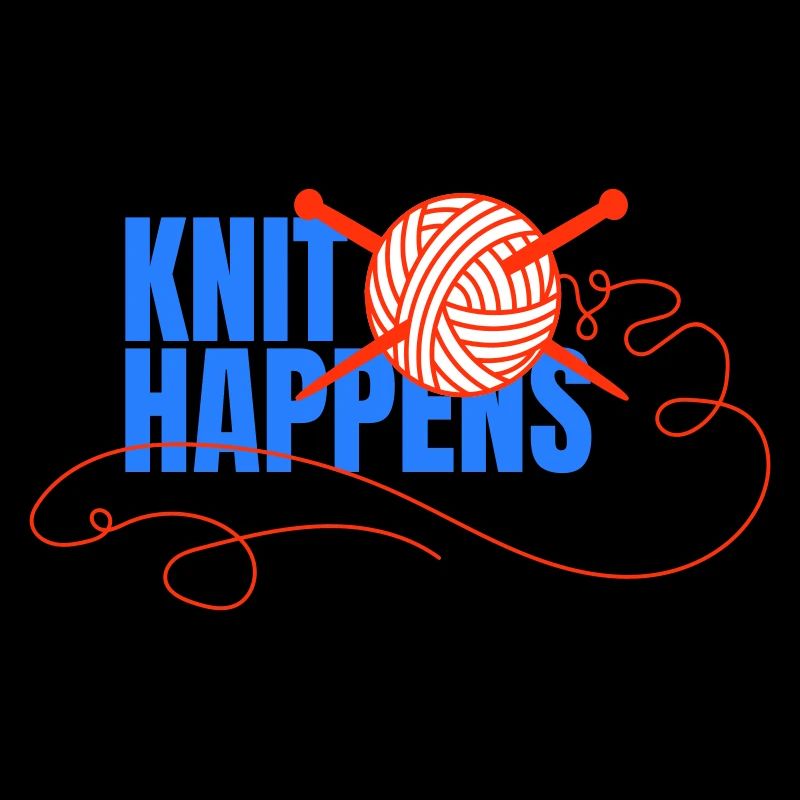 Logo Knit Happens Conception tricotée