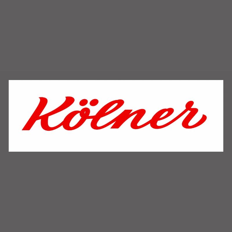 Kölner Roter Script-Logo Print