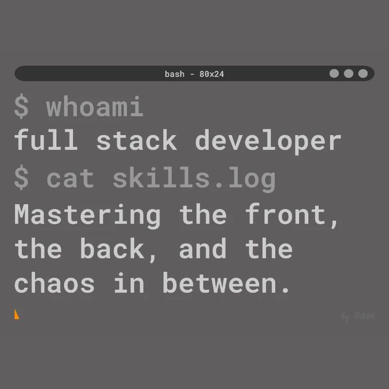 Conception de terminaux développeurs Full Stack