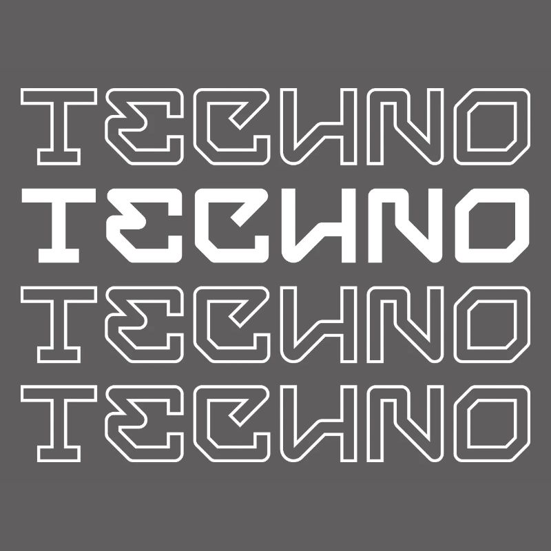 Conception de logo en typographie techno-moderne