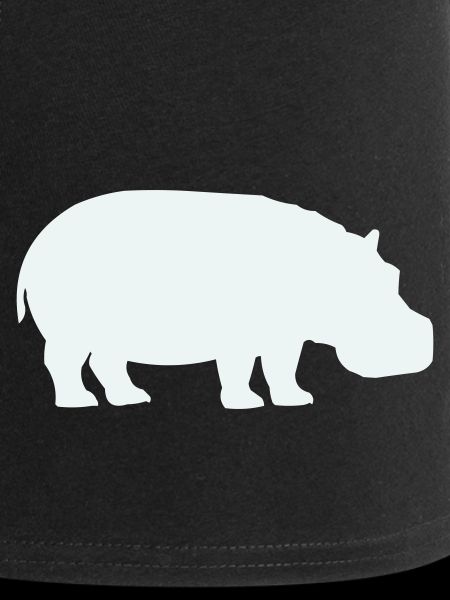 Blue Hippo Silhouette