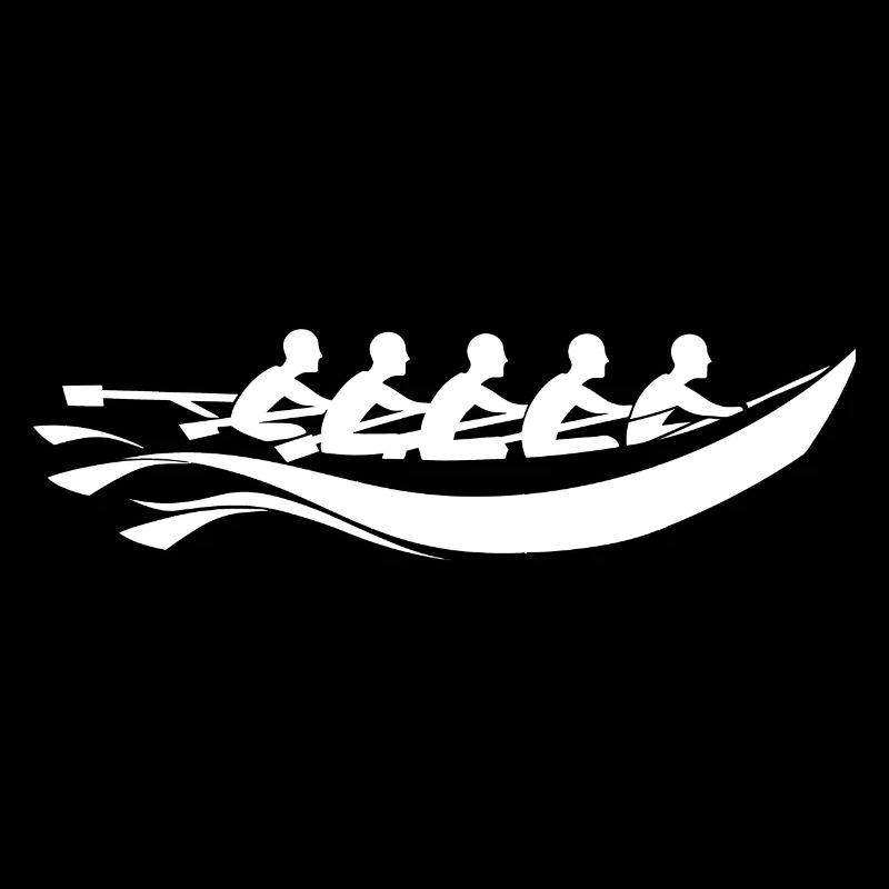 Style dessin animé de l’équipe d’aviron