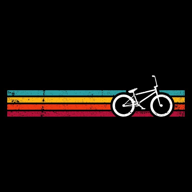 Rayures de vélo arc-en-ciel rétro