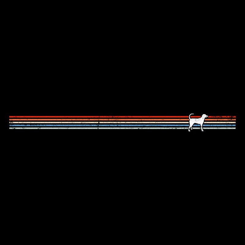 Silhouette de chien sur rayures