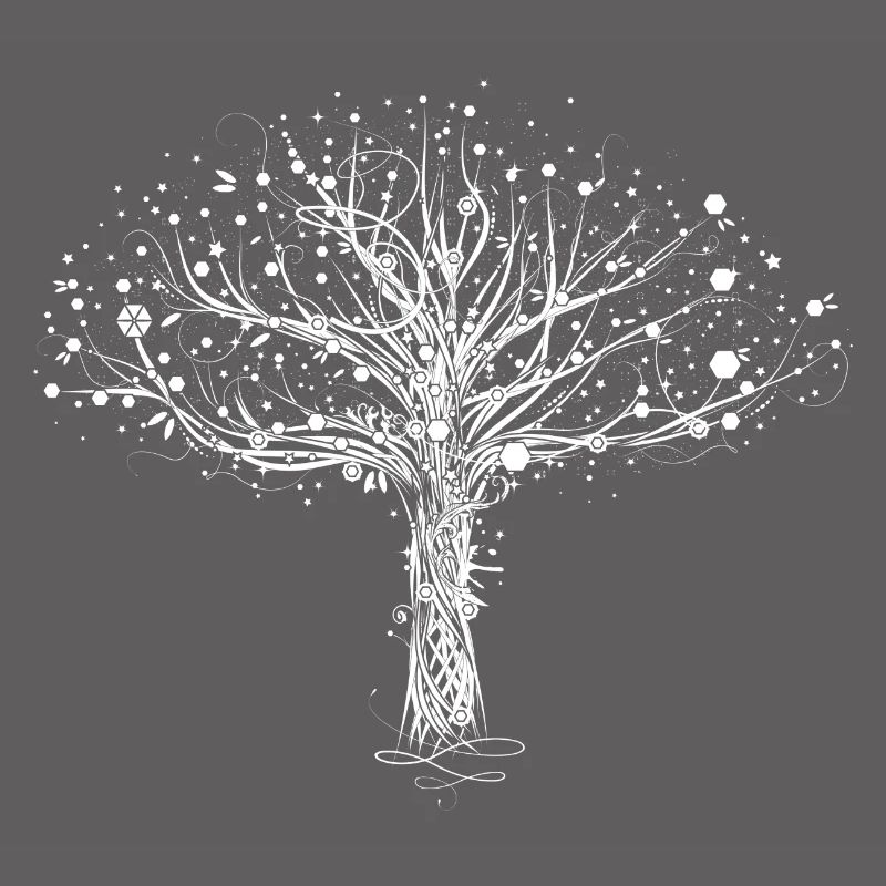 A white tree