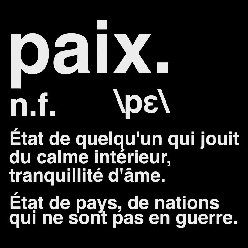 Paix Définition Style Dictionnaire