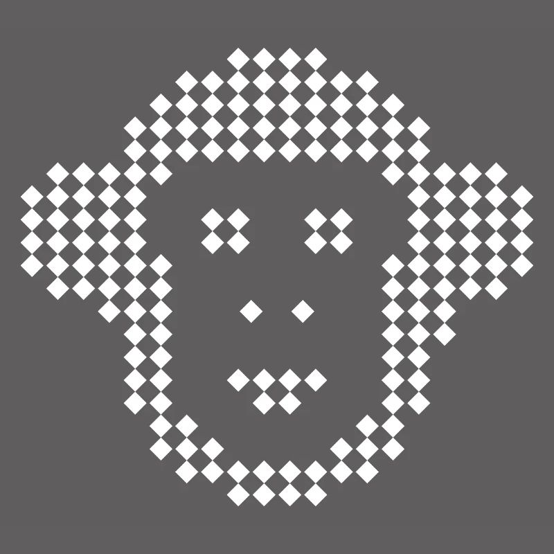Pixel Monkey Diamond Emblem