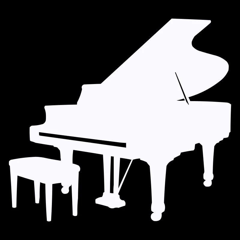 Piano Silhouette Monochrom