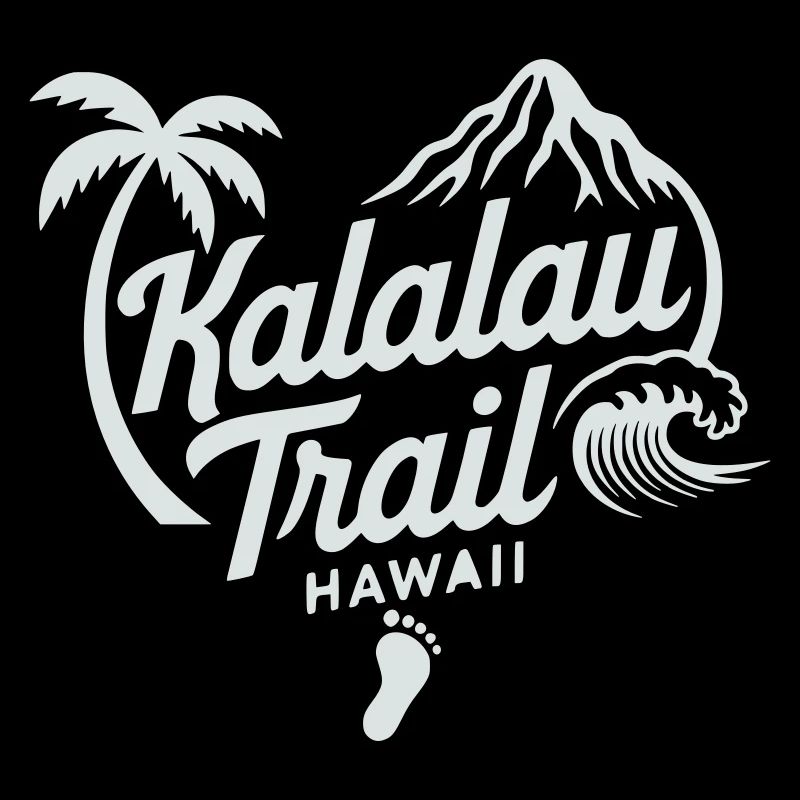 Motif du sentier Kalalau Hawaii - Couleur de design variable