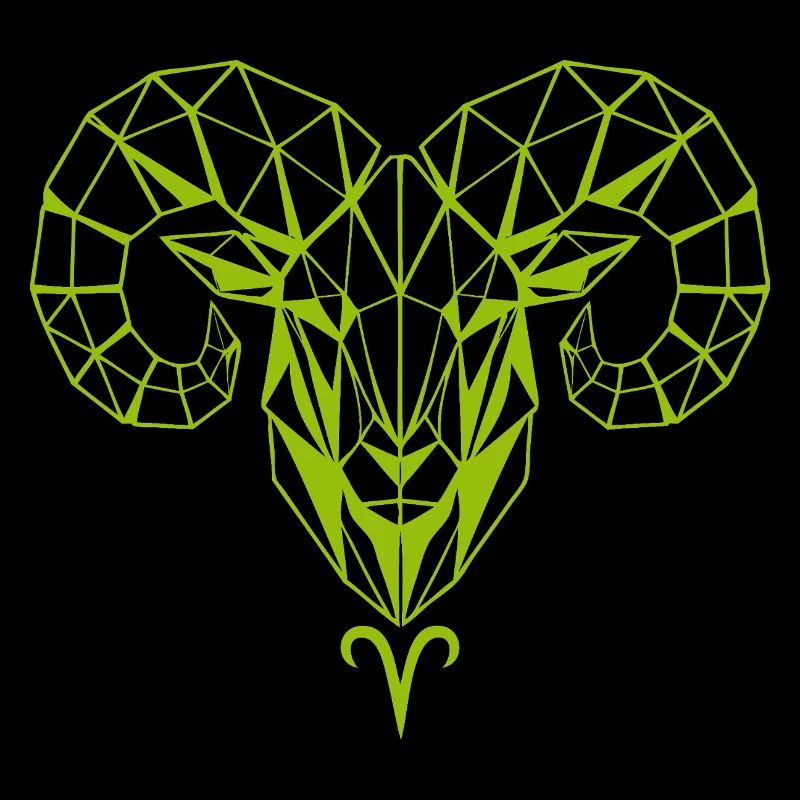 Geometric Rams Head Mesh Design