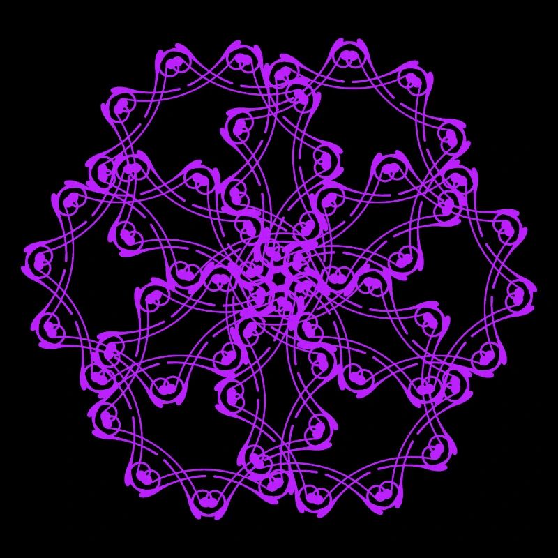 Random patterns circled