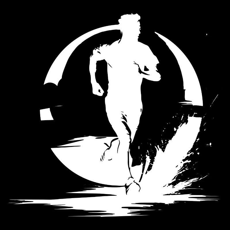 Dessin de garçon marathon