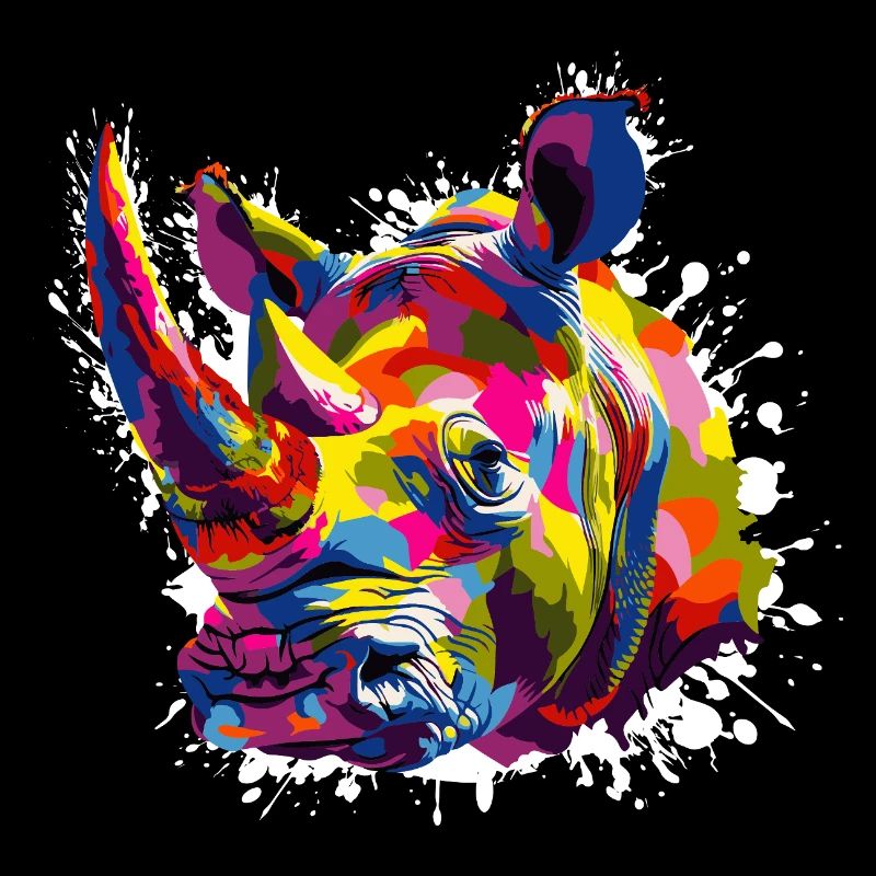Nashorn Pop Art Tier