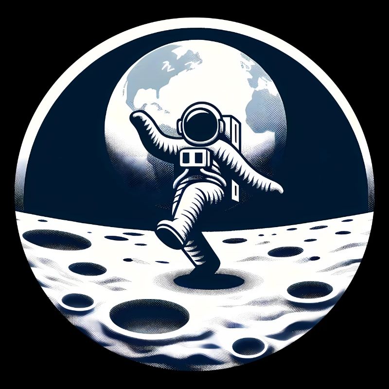 Astronaute dansant sur la lune