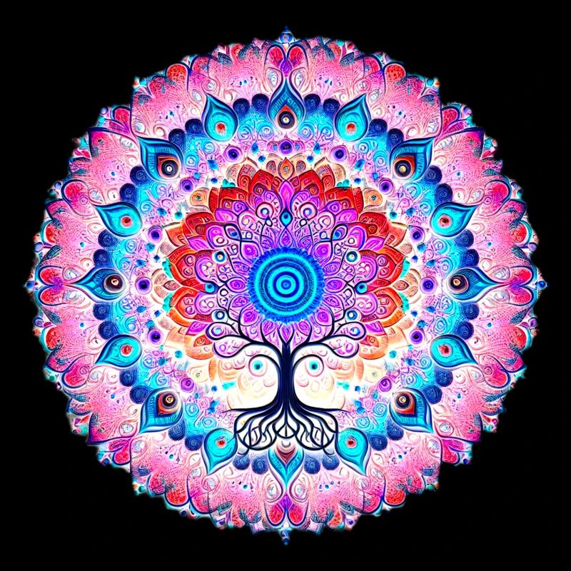 Mandala-Baum der Farben