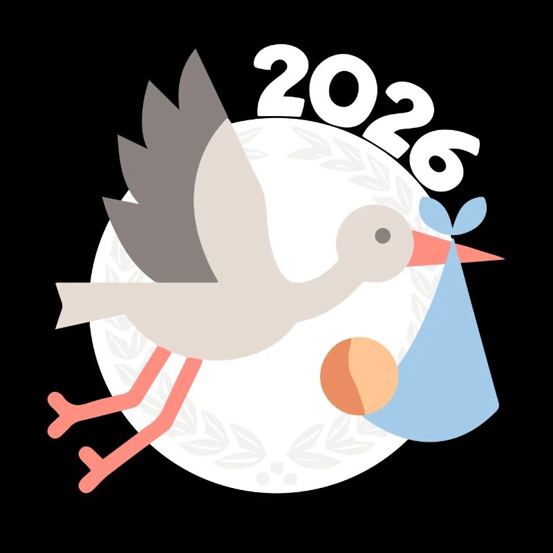 Cigogne avec bébé 2026