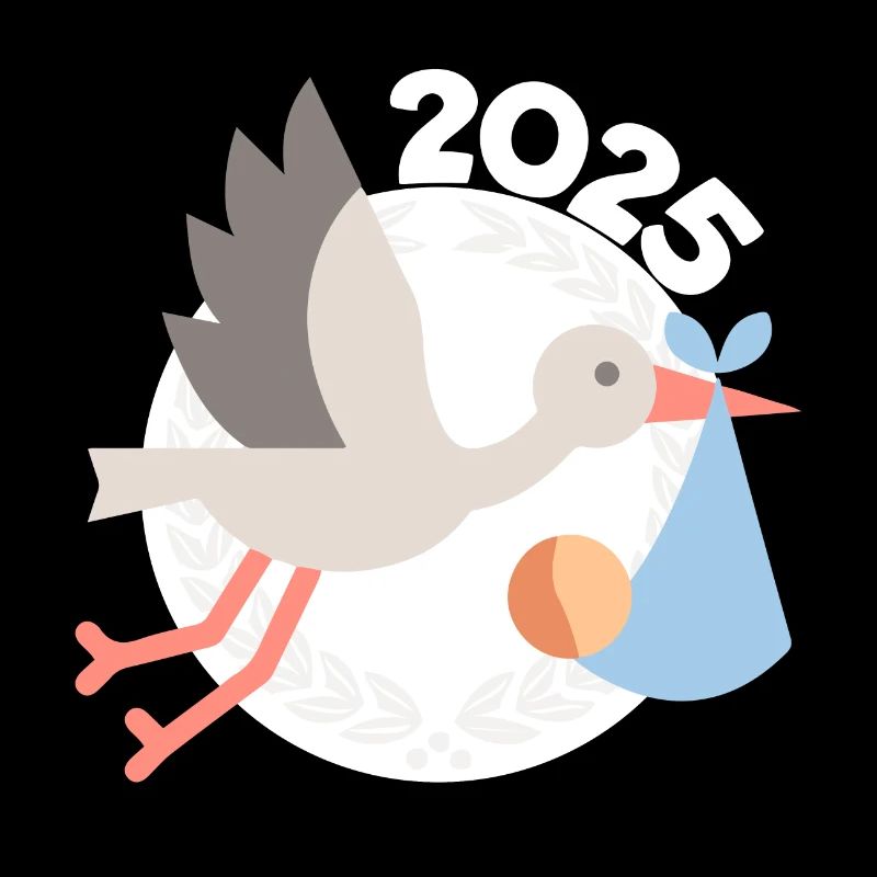 Cigogne avec bébé 2025
