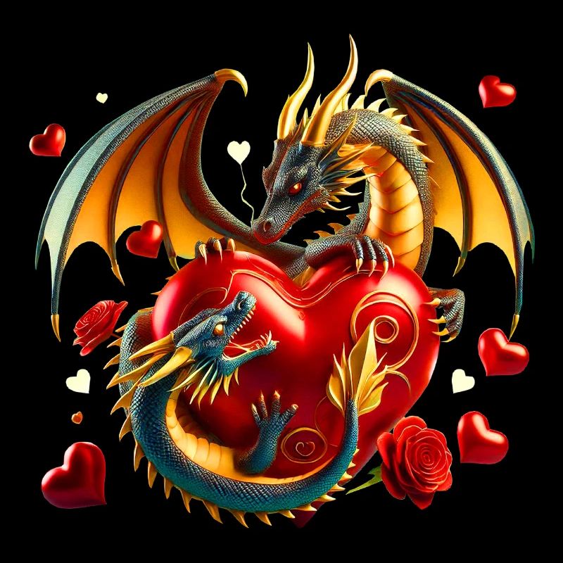 Dragon du Cœur dans le Feu de l’Amour