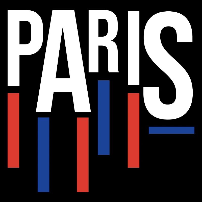 Typographie de Paris avec accents de drapeau