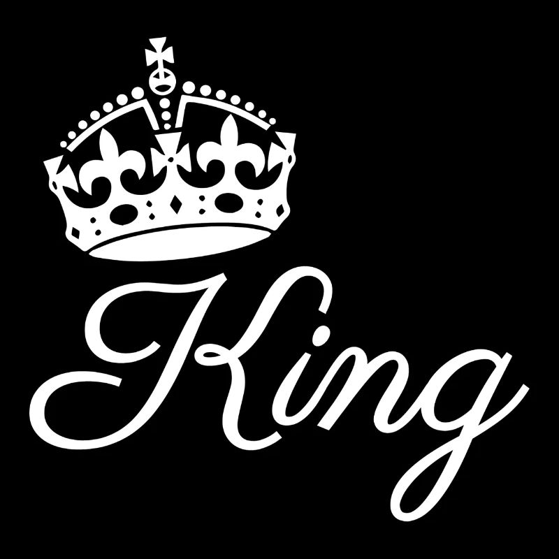 Royal Crown with King Text Design