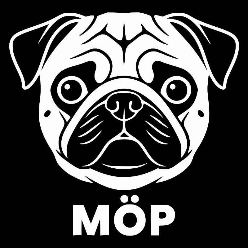 Moos Gesicht mit MÖP Schriftzug 