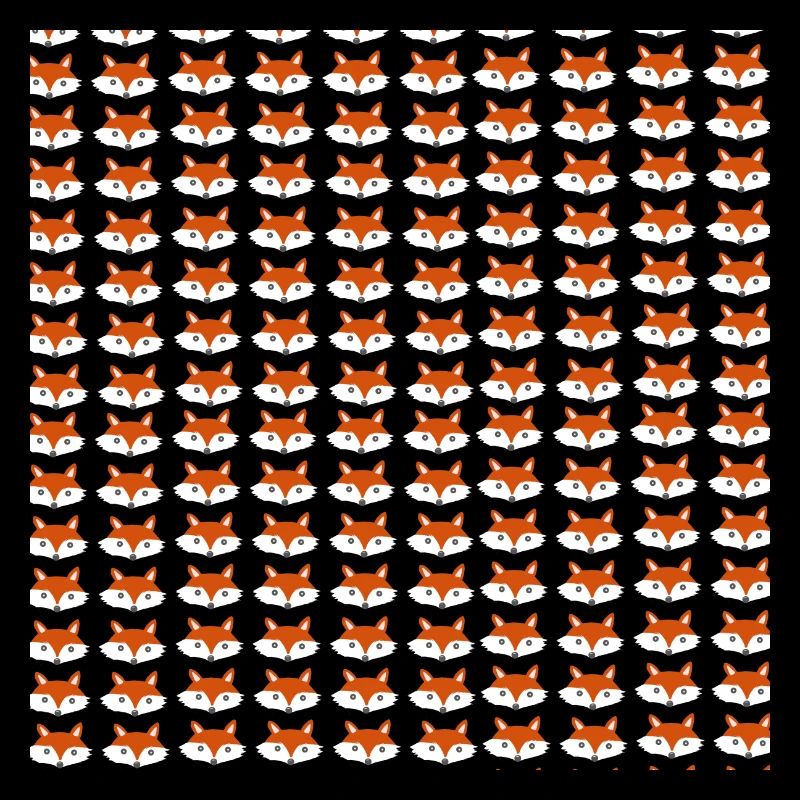 Fox head pattern, children's pattern