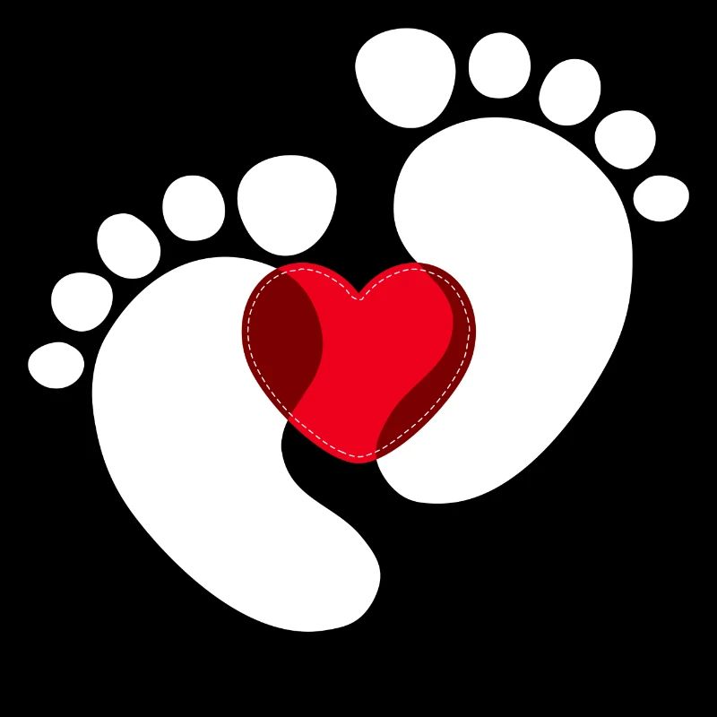 Bébé Pieds Bébé Enceinte Coeur