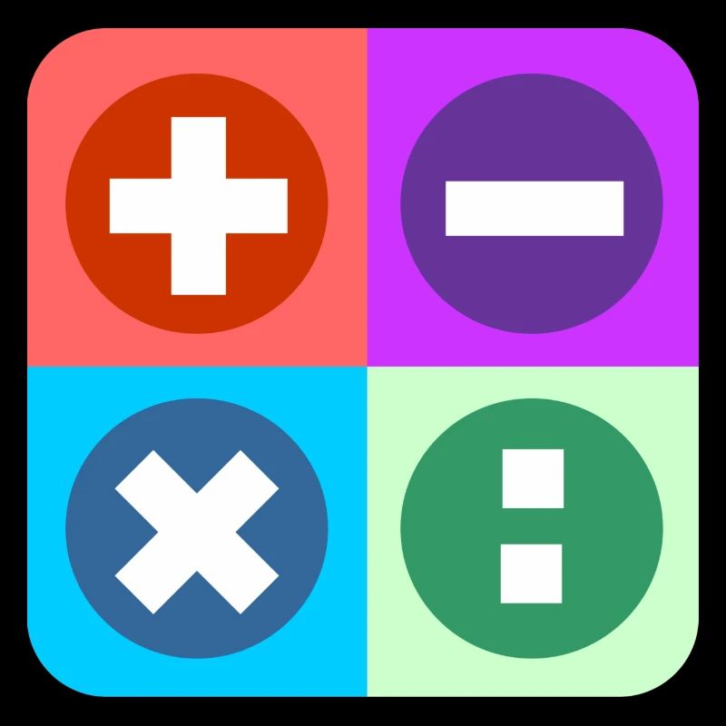 Calculate logo with four emblems color