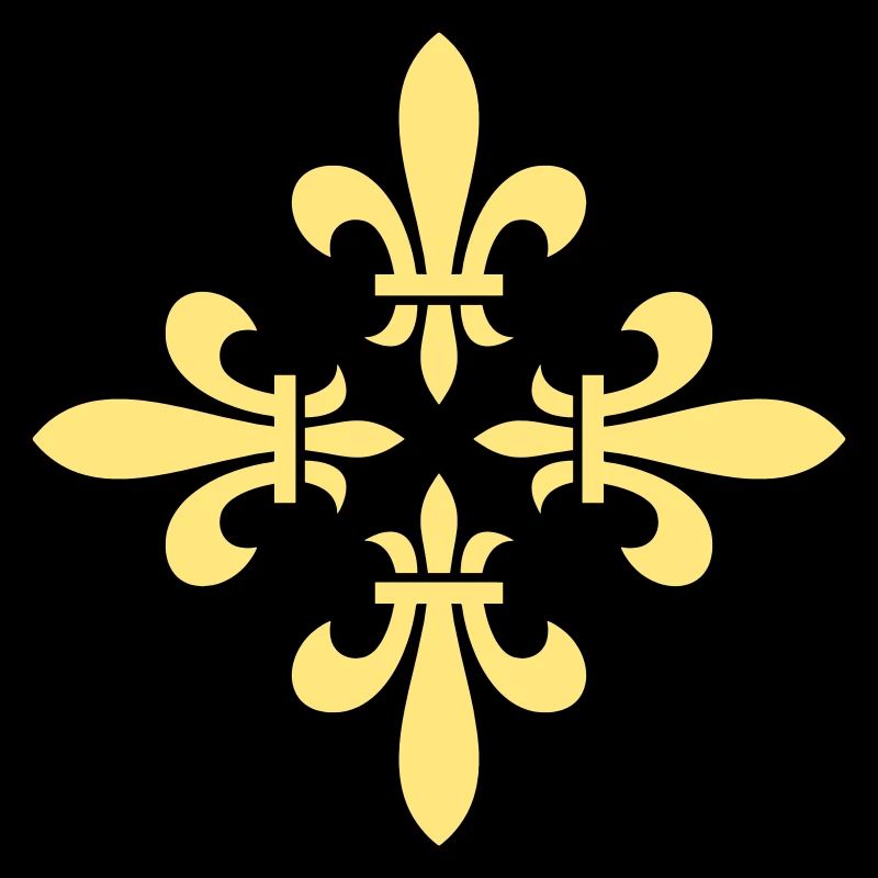Lily Blossom Cross Pattern ORNAMENT - Vector