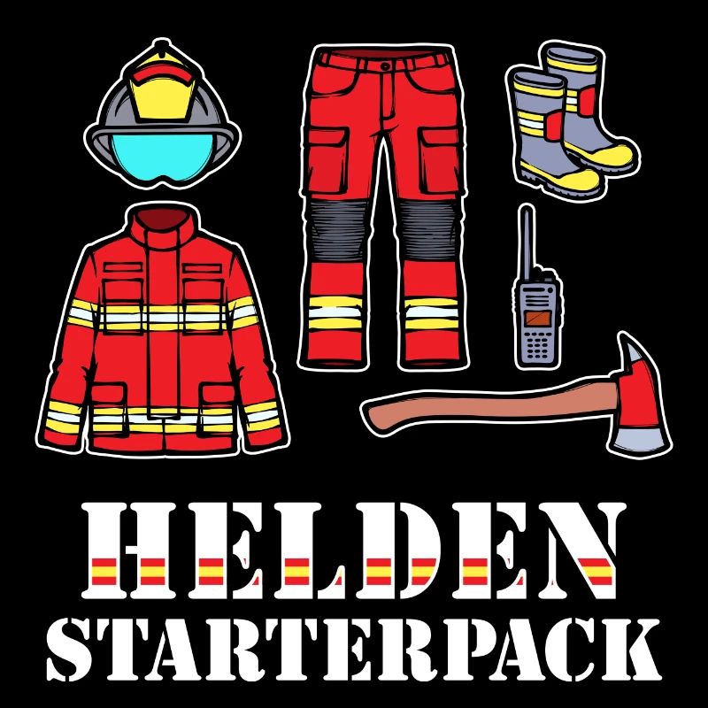 Retter Statement Feuerwehrhelm Brandschutz Feuer
