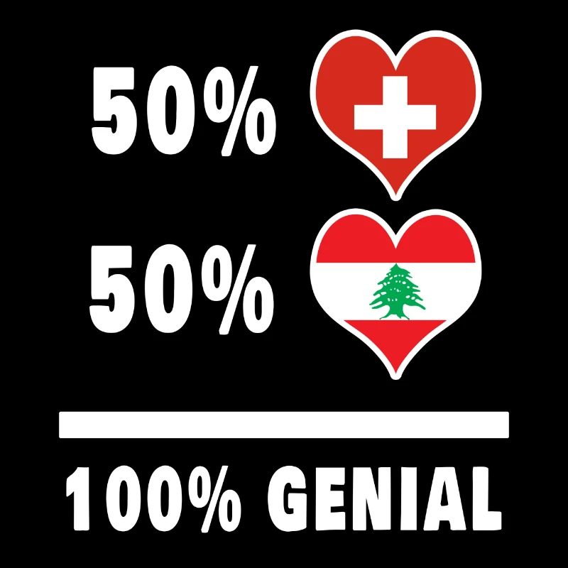 Liban et Suisse 100% Drapeau Génial