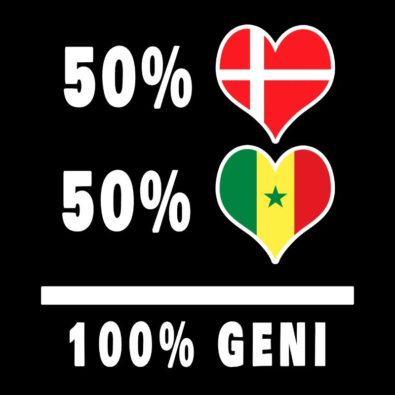 Senegal and Denmark 100% genius flag