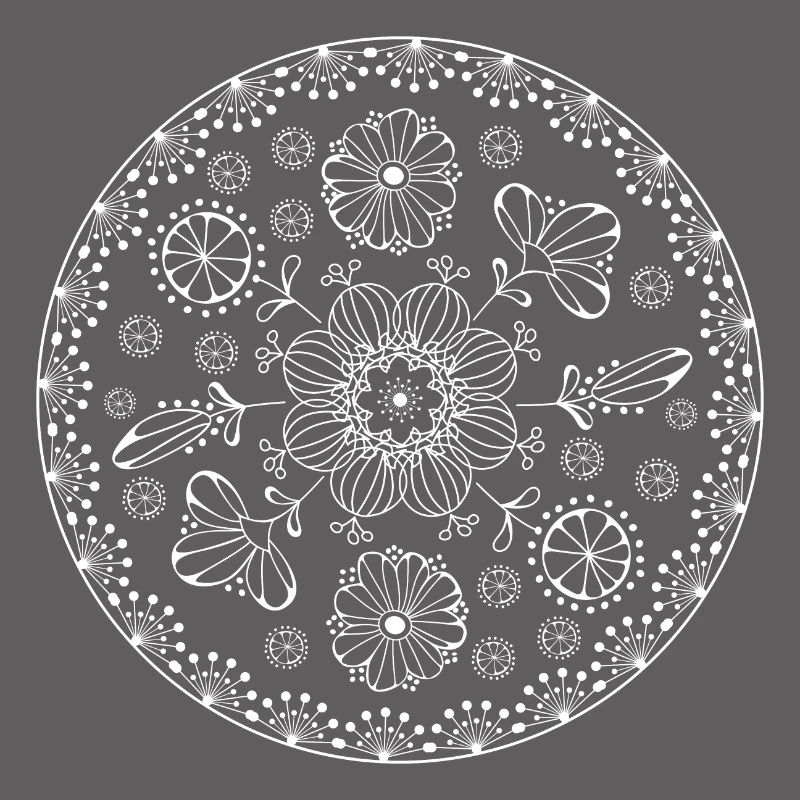 Floral pattern in circle shape