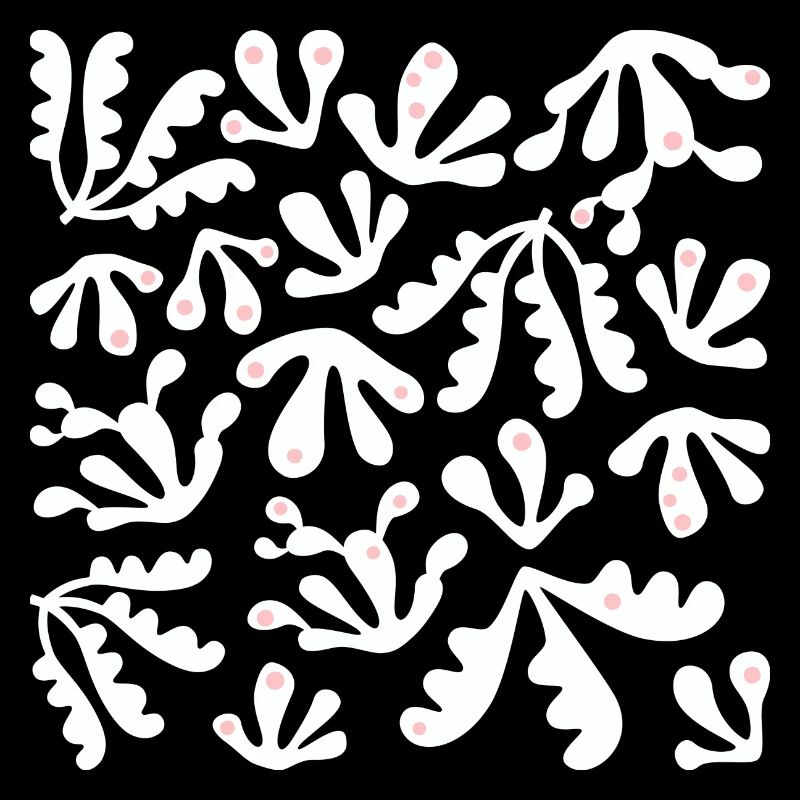 Abstrait Corail L Blanc Rose Pois