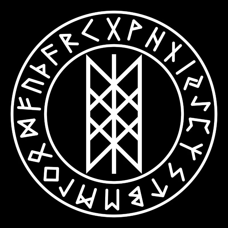 Wyrd white runes circle