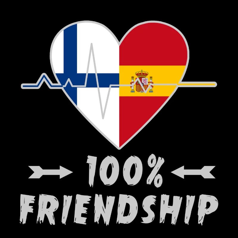 Finnland und Spanien 100% Freundschaft