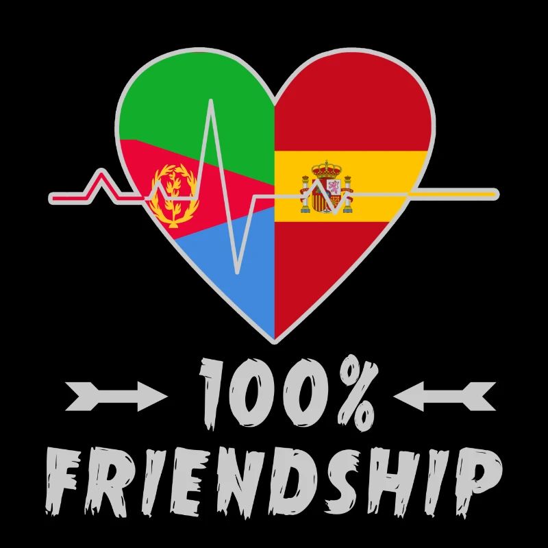 Eritrea und Spanien 100% Freundschaft