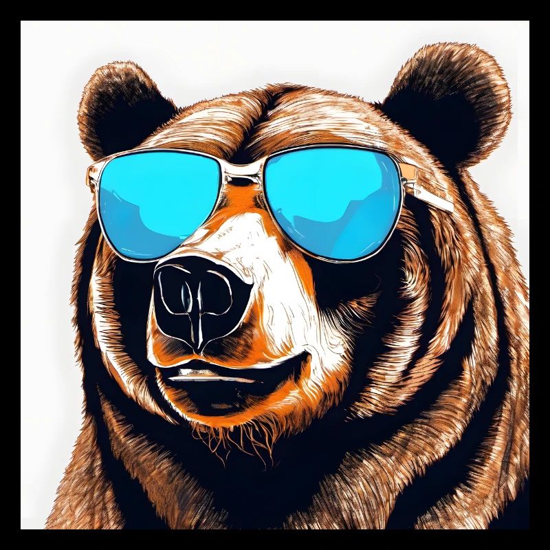 Bear with Sunglasses Pop Art