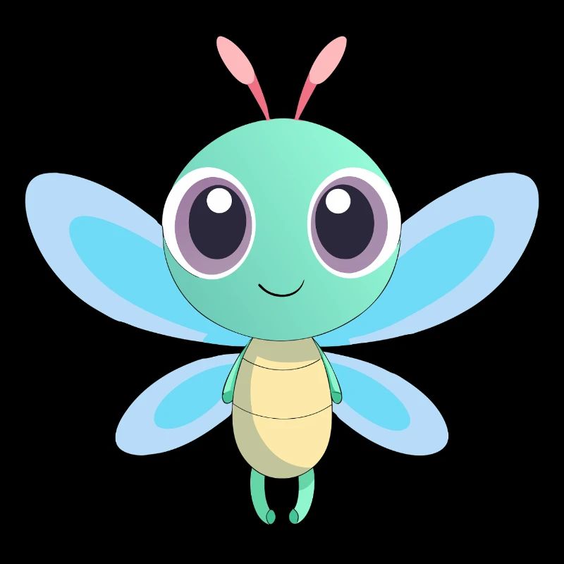 Bébé libellule colorée