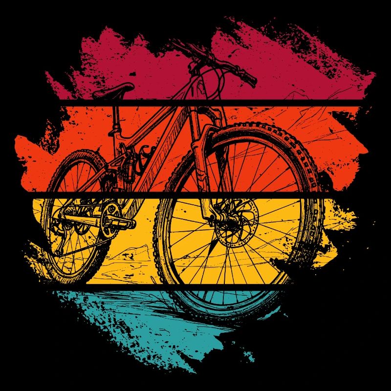Rétro Vélo Vague Design Abstrait
